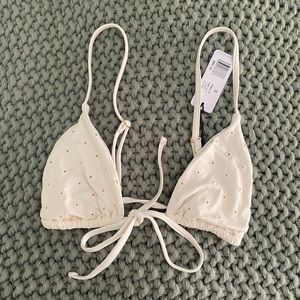 Sold out! WWW Triangle Eyelet Bikini Top